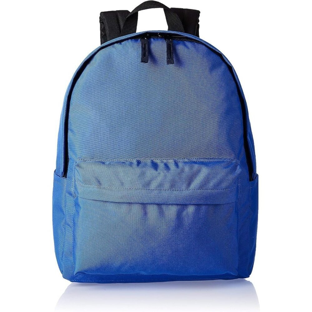 🆕 Men Blue Classic School Featuring Adjustable Padded Double-Zipper Backpack